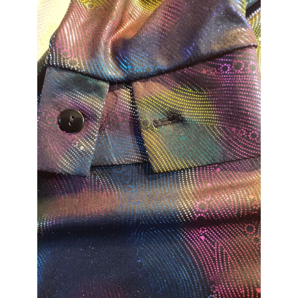 VINTAGE METALLIC PARTY SHIRT COLORS Glimmer PSYCHEDELIC Long Sleeve 1460 - Picture 3 of 7
